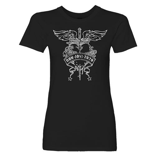 Bon Jovi 2020 Heart & Dagger Women's Tee